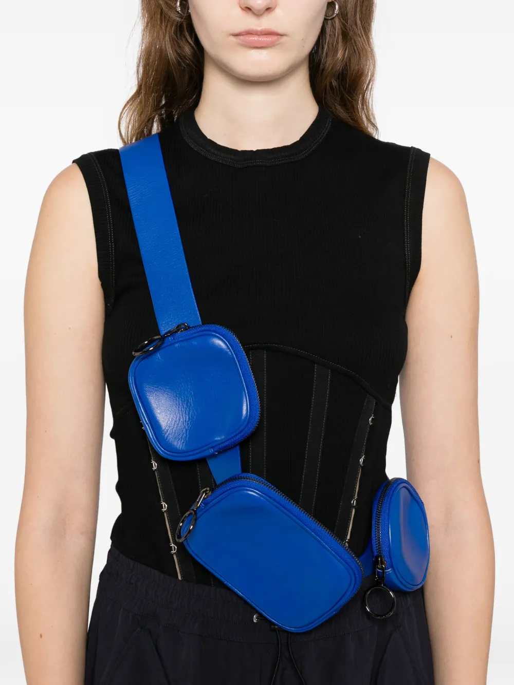 Off-White Crossbodytas met rits - Blauw
