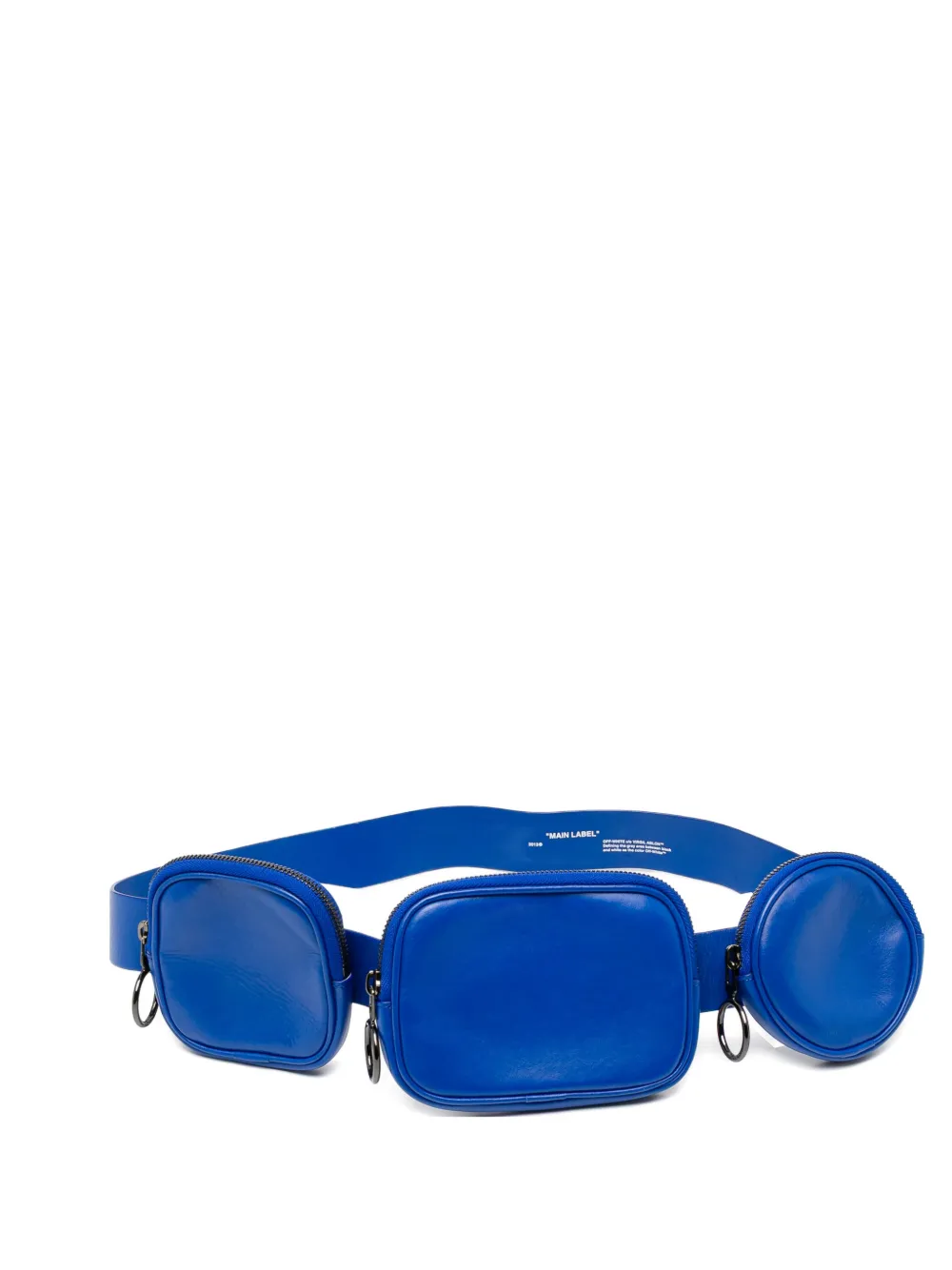 Off-White zip pouch cross-body bag - Blu
