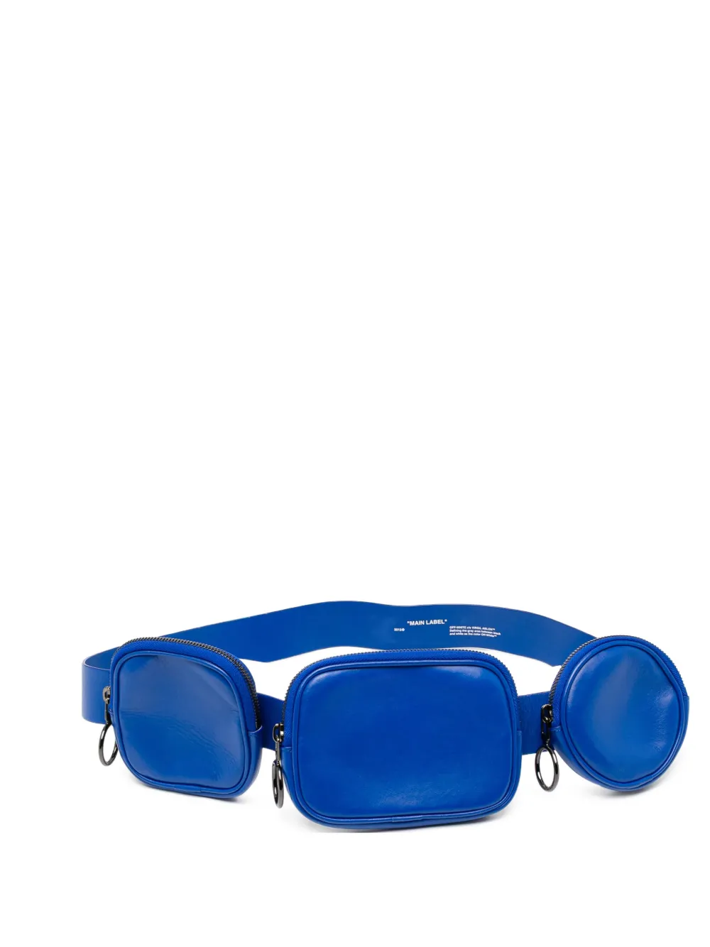 Off-White zip pouch cross-body bag - Blu