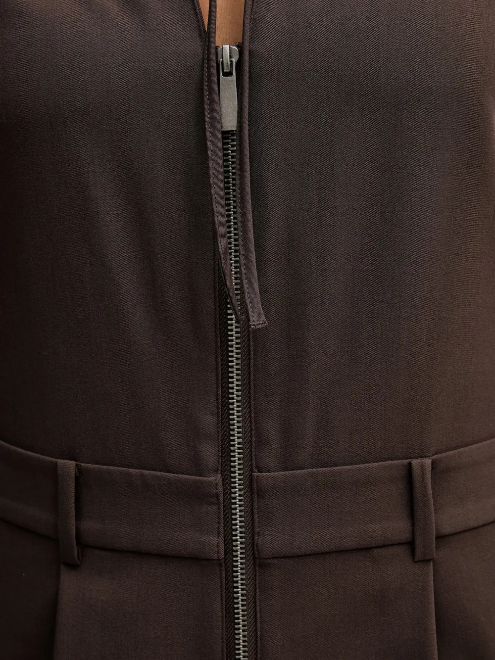 Sisley Jumpsuit met gestrikte hals Bruin