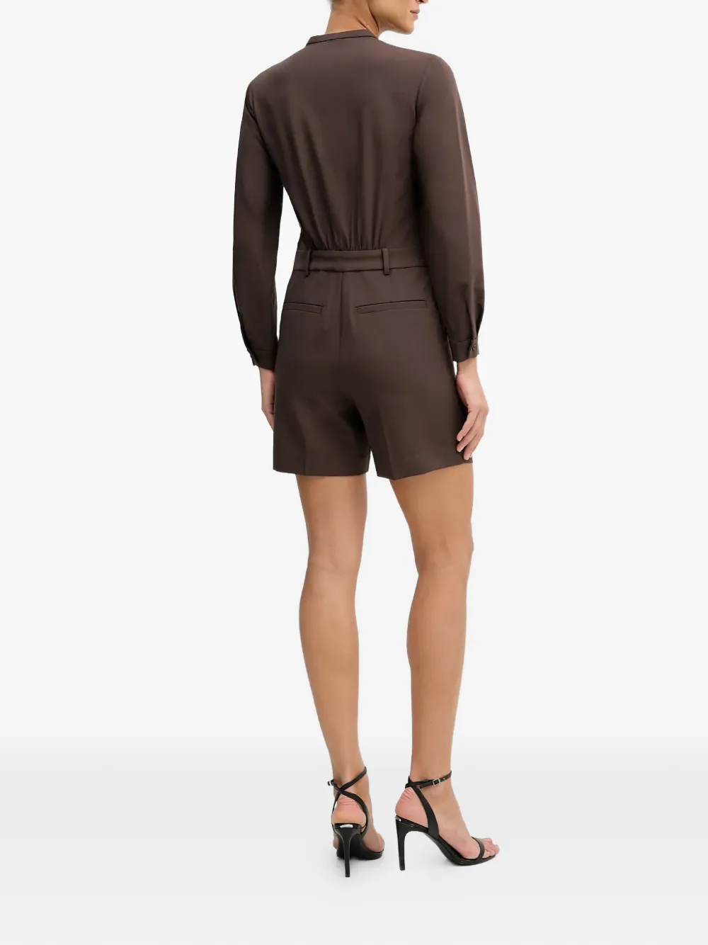  Sisley Tie-neck Jumpsuit - Brown 