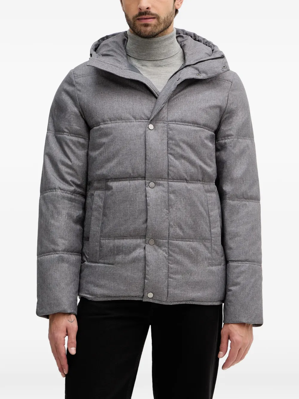 Benetton hooded padded jacket - Grau