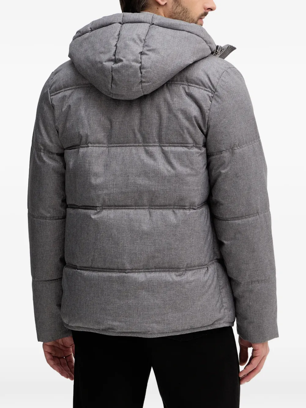  Benetton Hooded Padded Jacket - Grey 