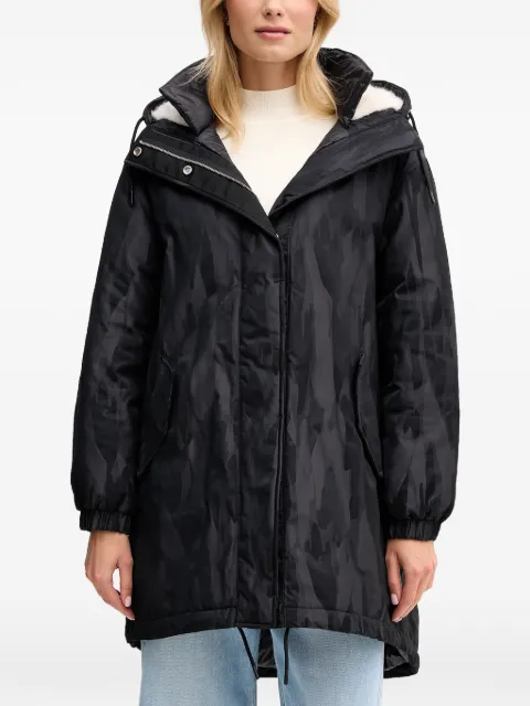 Sisley hooded patterned parka coat