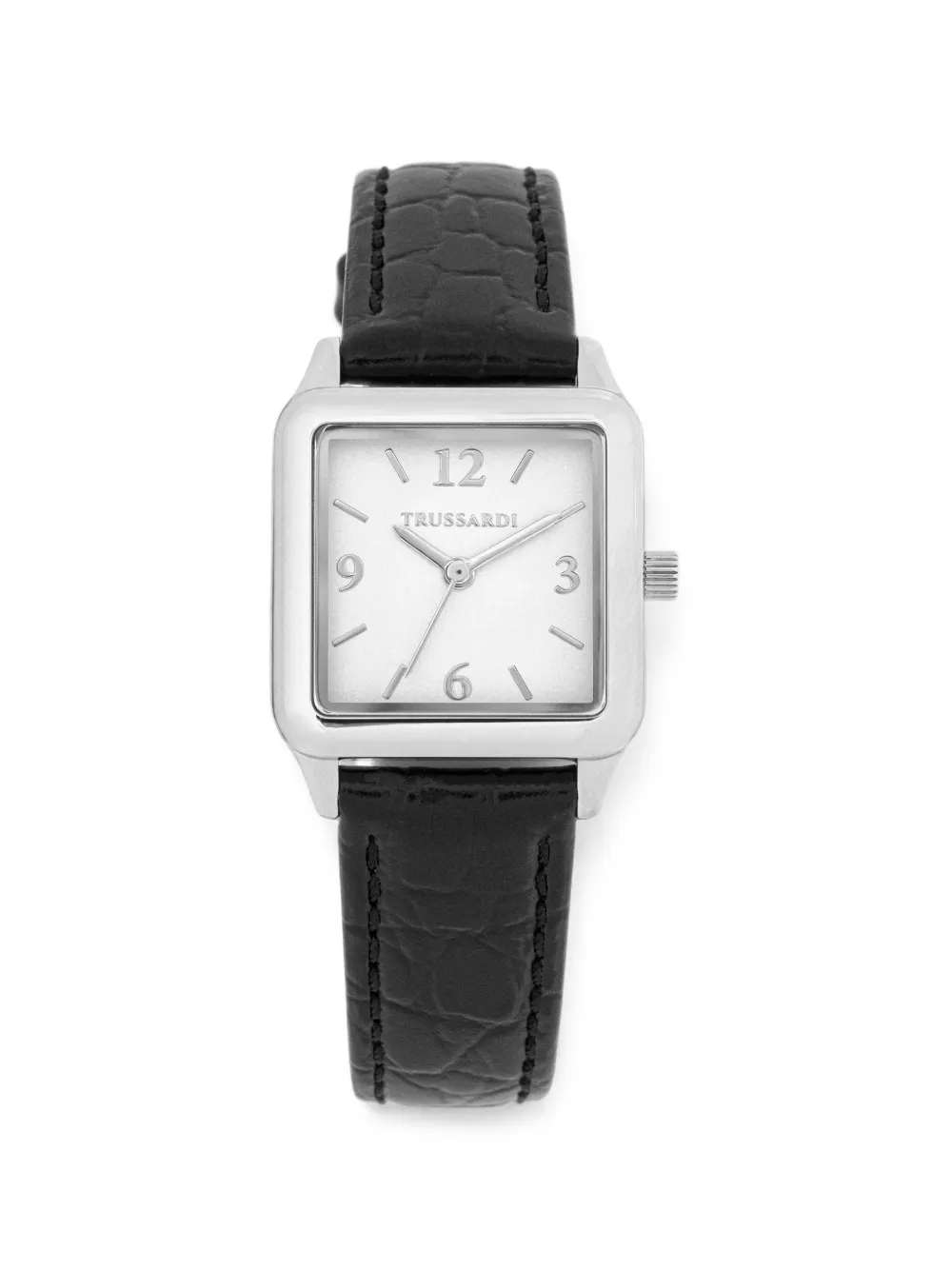 Trussardi T-shape Square-face Leather-strap 28mm Watch In Pink