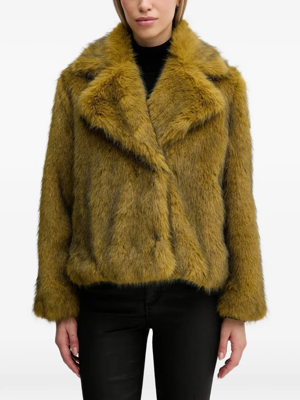 Sisley notched collar overcoat - Verde