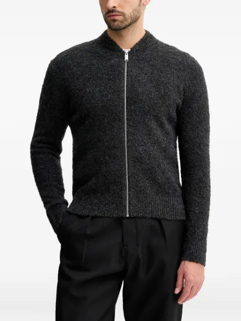 Sisley zip-up bouclé cardigan