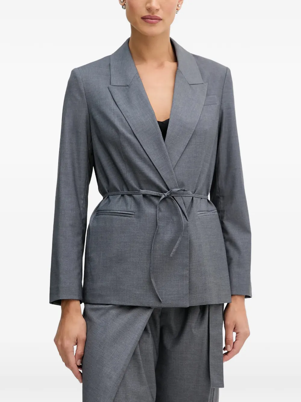 Sisley tie blazer - Grigio