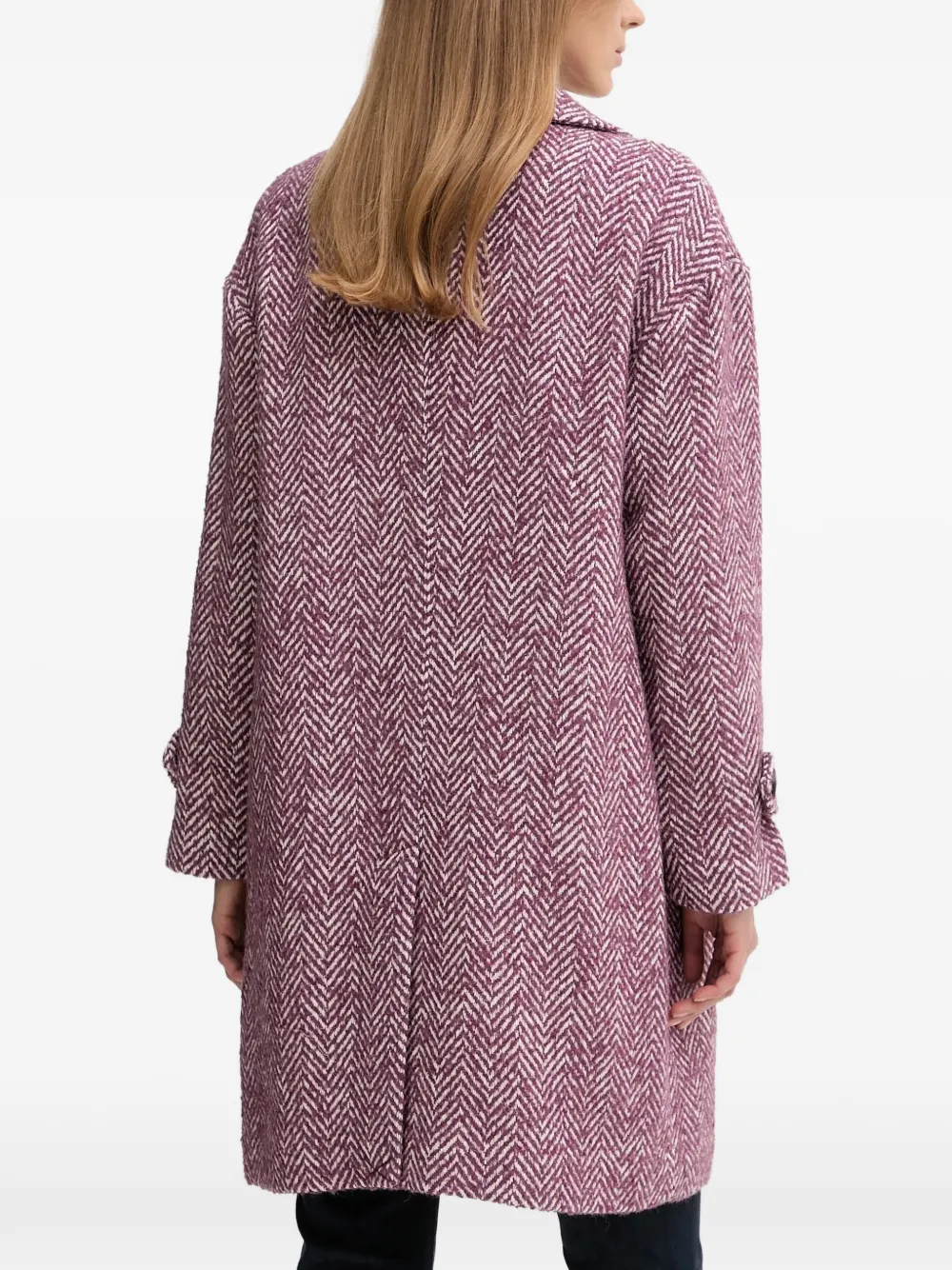  Benetton Buttoned Coat - Purple 