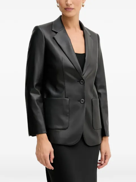 Sisley faux-leather blazer