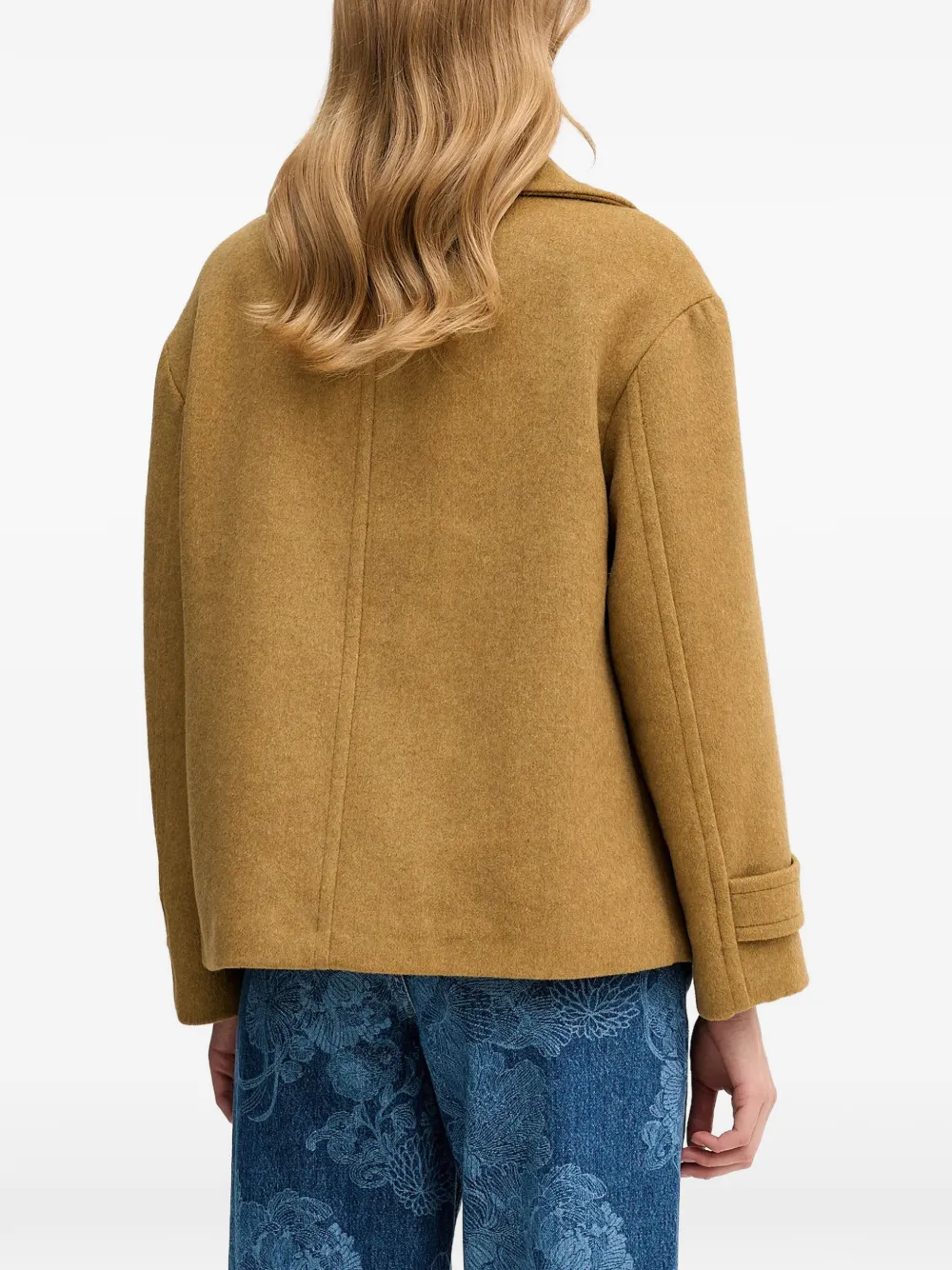 Buttoned V-Neck Jacket