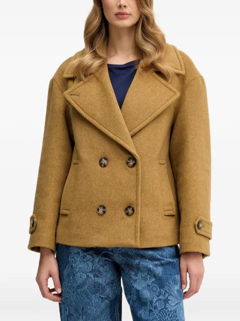 Sisley chaqueta con cuello en V 