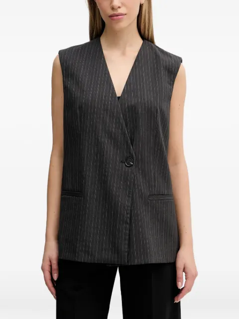 Sisley pinstripe V-neck gilet