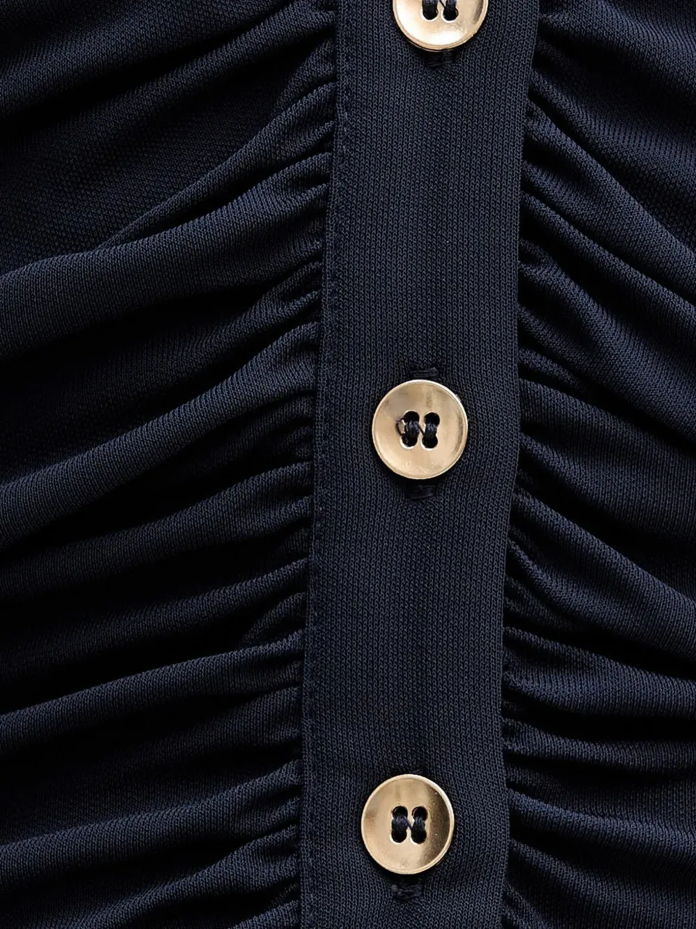 Sisley Midi-jurk met ruches Blauw