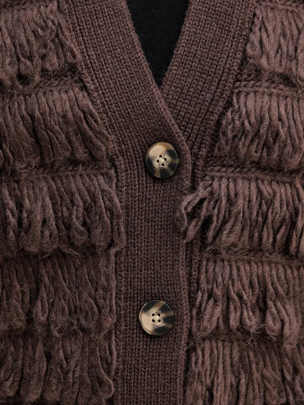 Fringed Sleeveless Cardigan