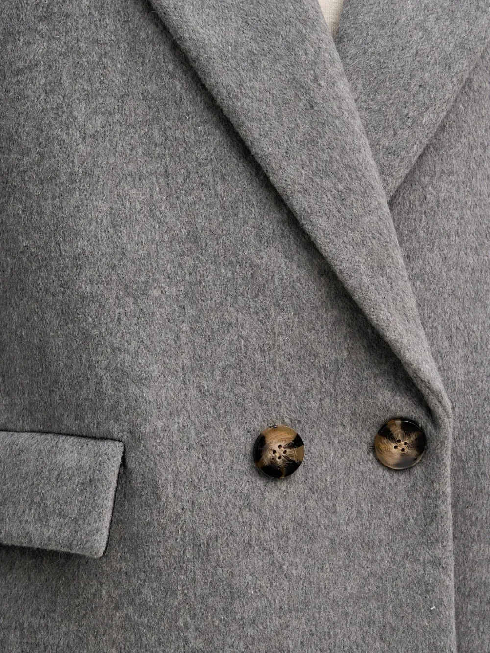 Fur-Trim Double-Breasted Coat