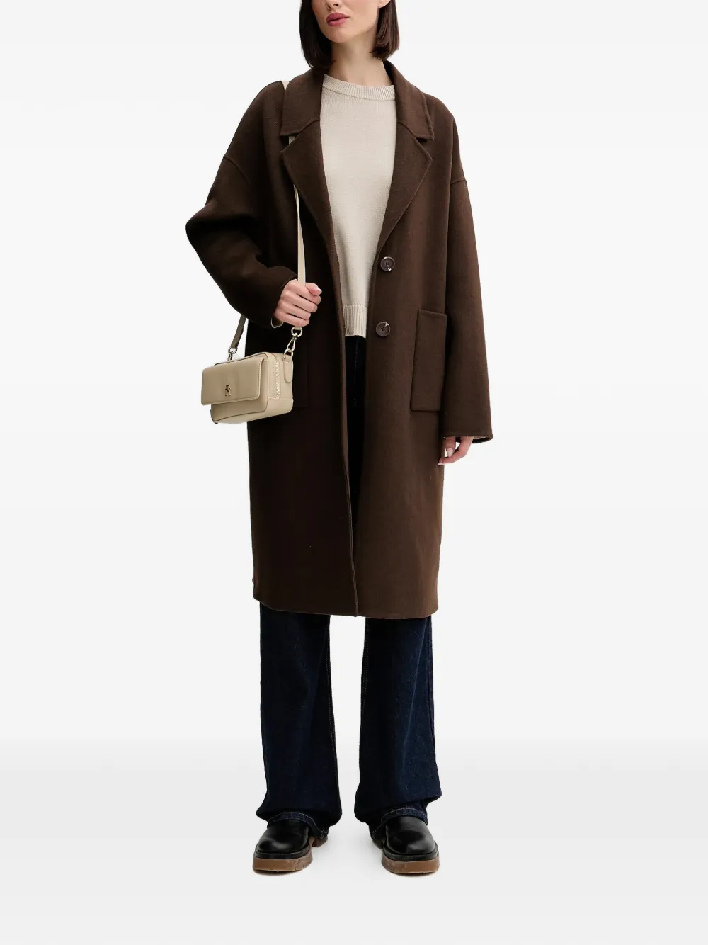 Benetton single-breasted coat - Marrone