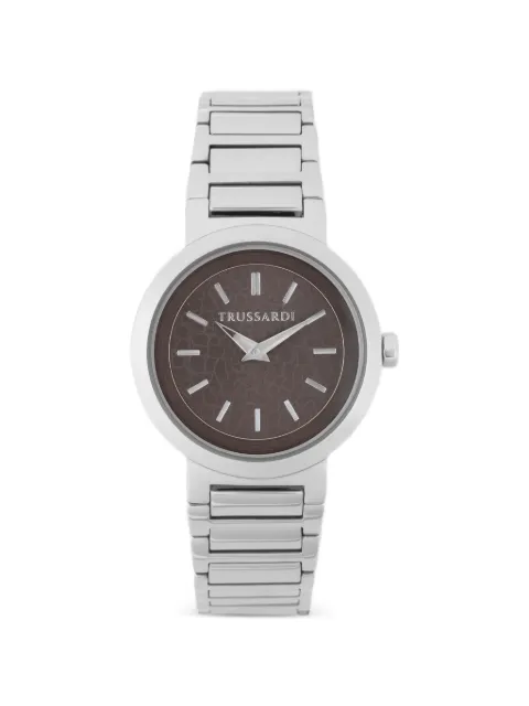 Trussardi Silver Tone Round 35mm Watch