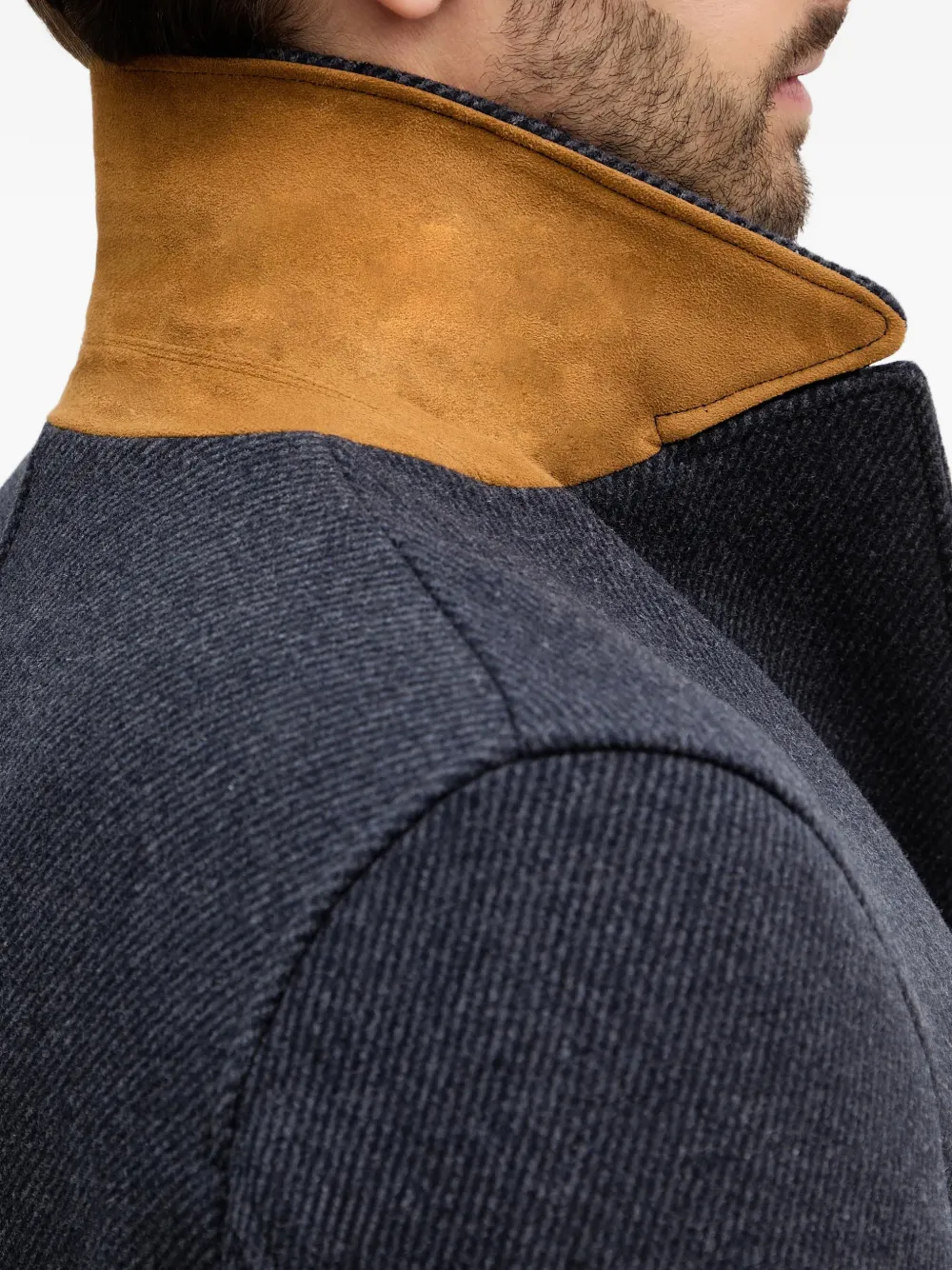 Collared Buttoned Single-Breasted Coat
