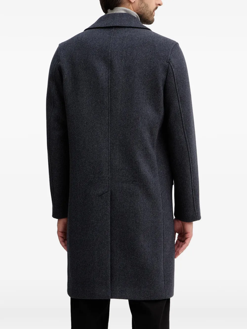 Collared Buttoned Single-Breasted Coat