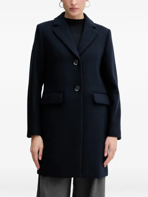 Sisley buttoned notched-lapels single-breasted coat