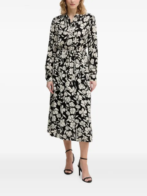 Benetton vestido midi con estampado floral