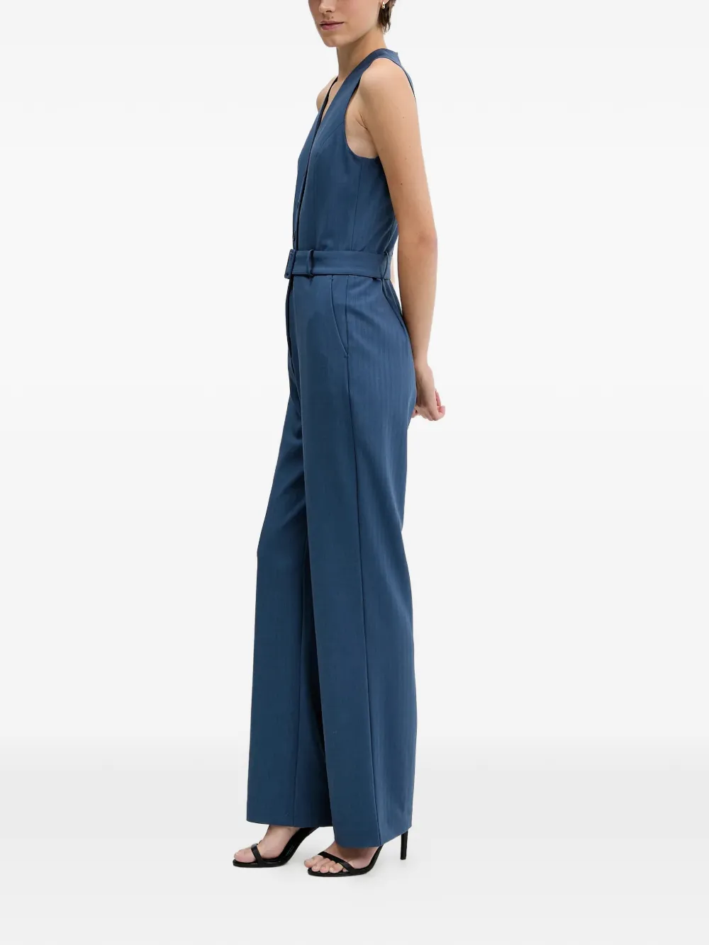  Sisley Belted Jumpsuit - Blue 