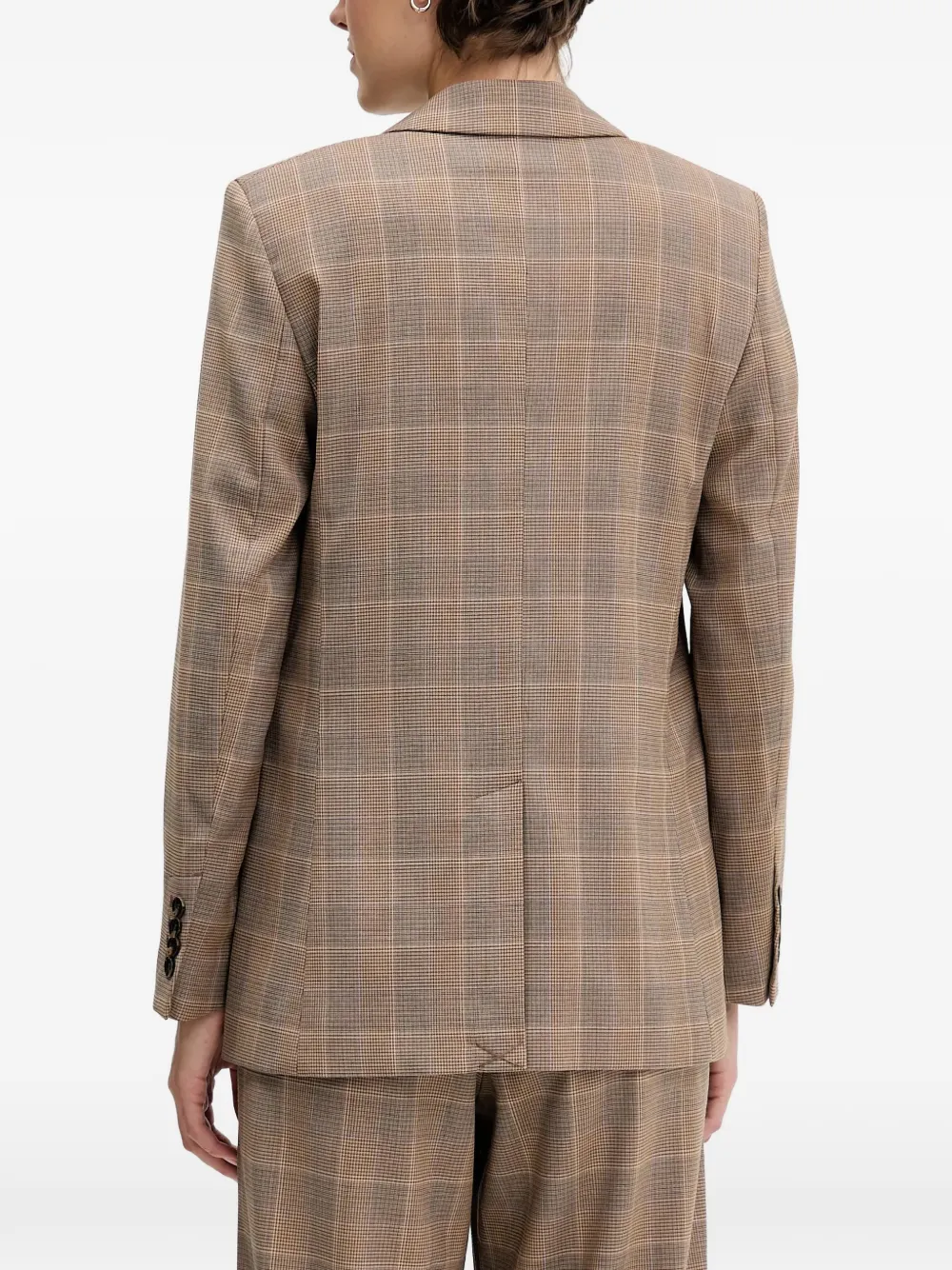  Sisley Checked Blazer - Neutrals 
