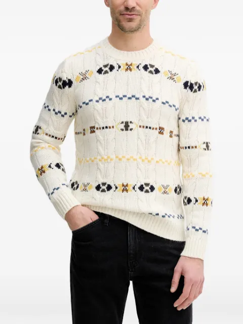 Benetton cable-knit pattern sweater