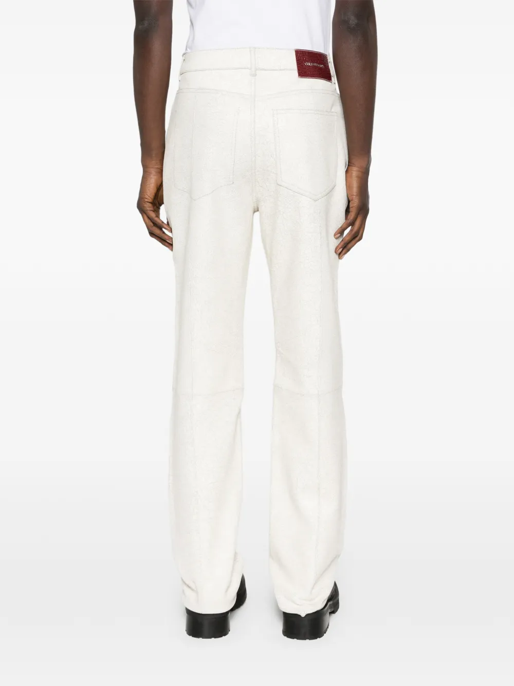 Cracked-Finish Trousers