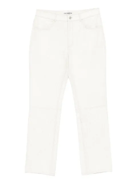 COLE BUXTON cracked-finish trousers