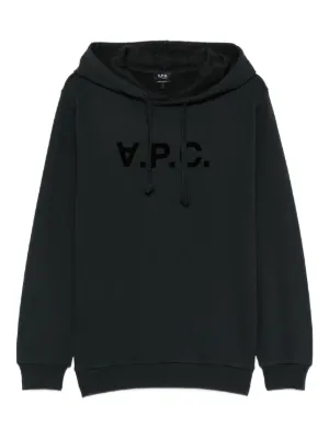 Sweat à Capuche A.P.C. Homme Noir - Diner Imprimé Graphique - Taille US L