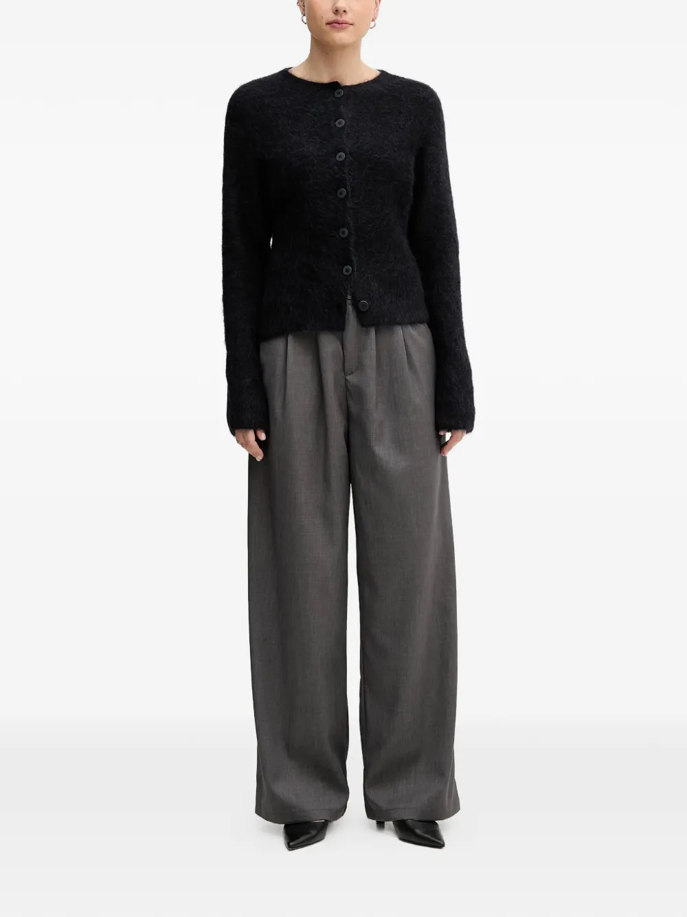  Sandro Ferrone Buttoned Cardigan - Black 