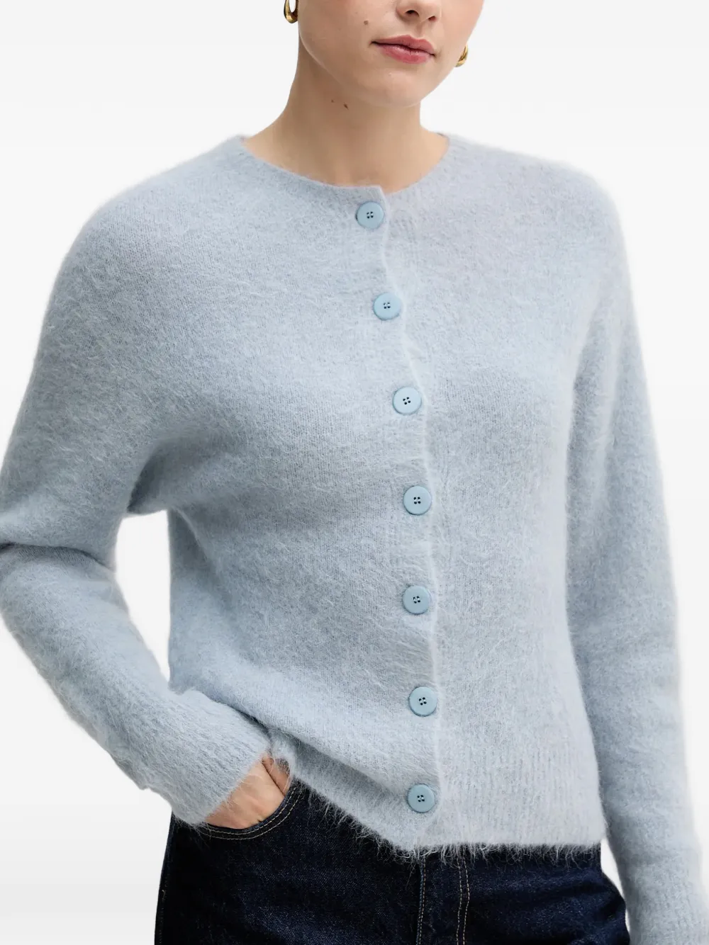  Sandro Ferrone Buttoned Cardigan - Blue 