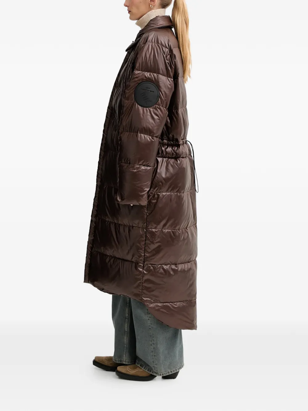  Mmc Studio Hooded Padded Parka Coat - Brown 