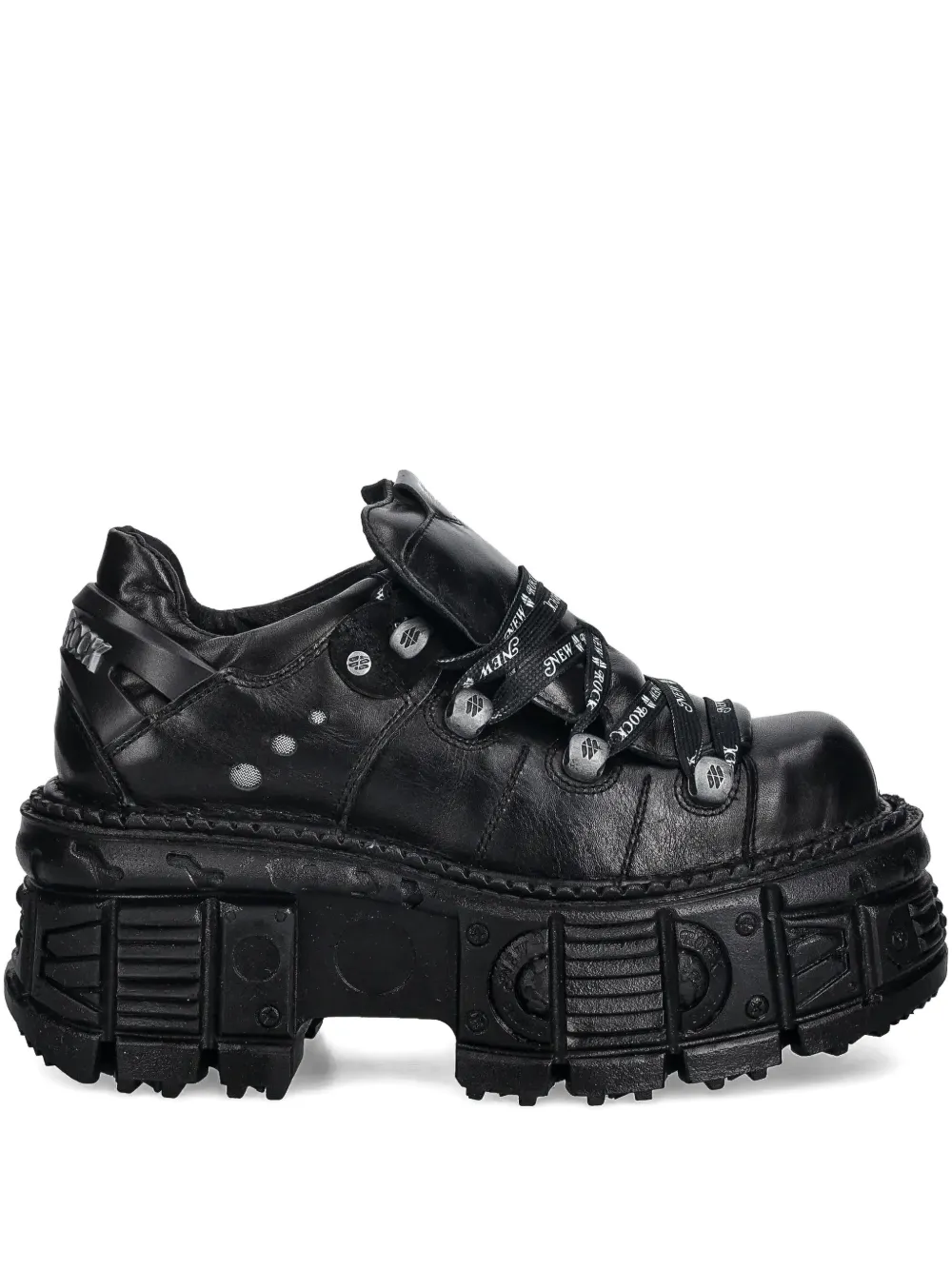 NEW ROCK platform lace-up sneakers Zwart