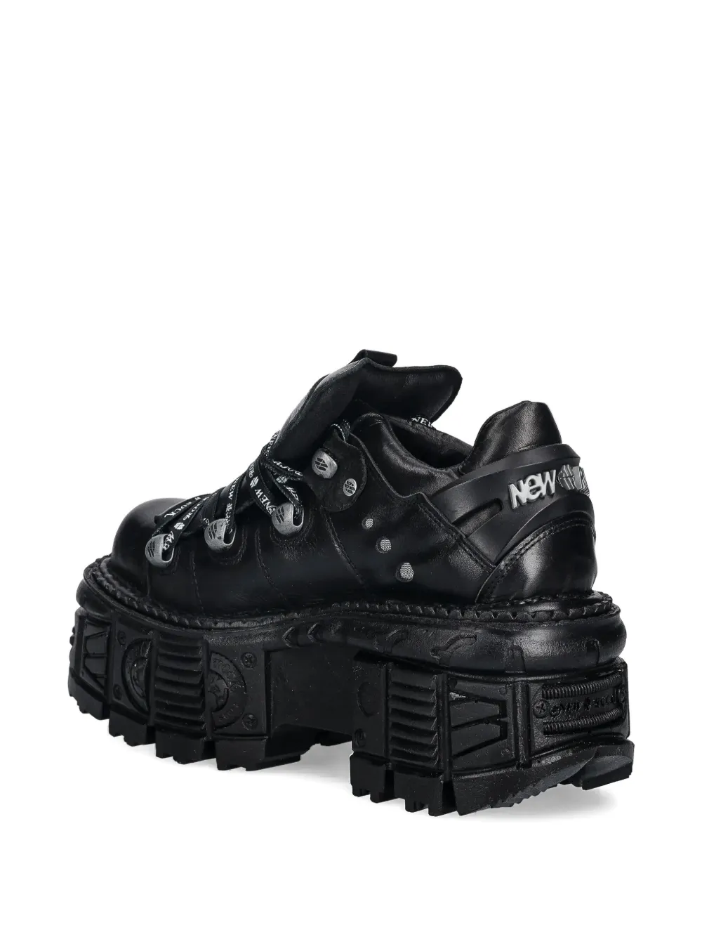 NEW ROCK platform lace-up sneakers Zwart