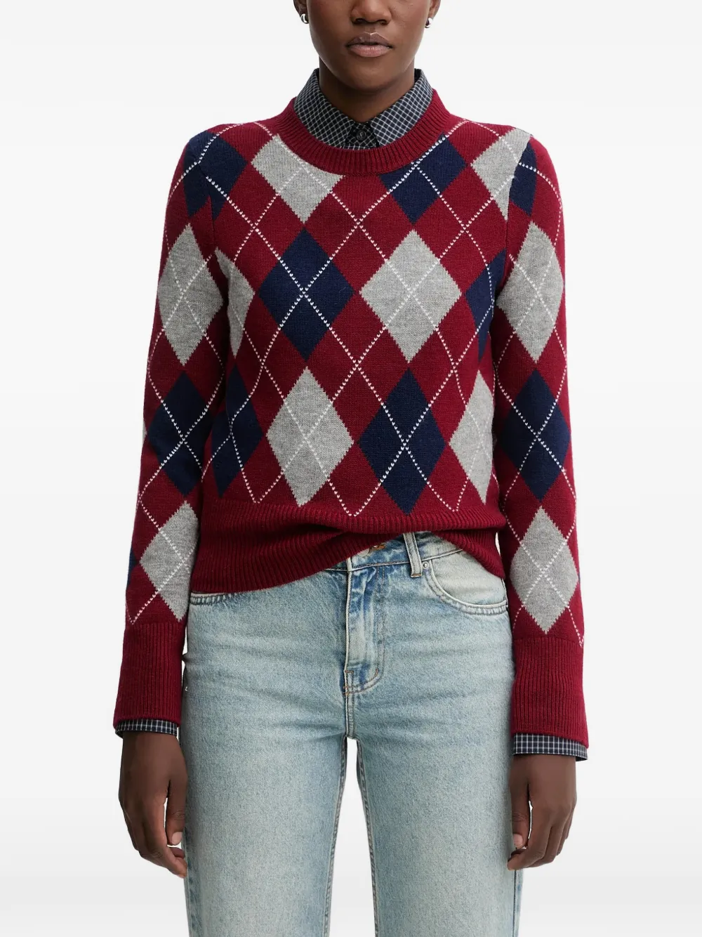 Miss Sixty argyle sweater - Rosso