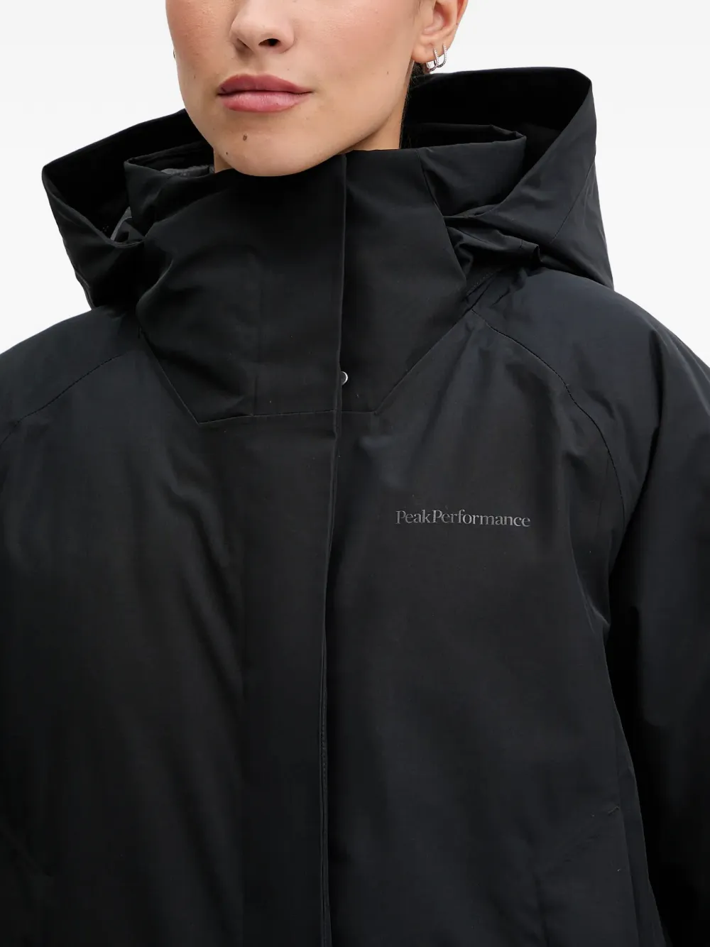  Peak Performance Hooded Parka Coat - Black 