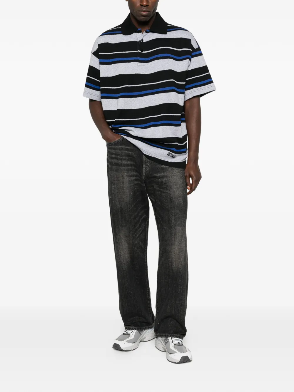 Napapijri striped polo shirt - Grijs