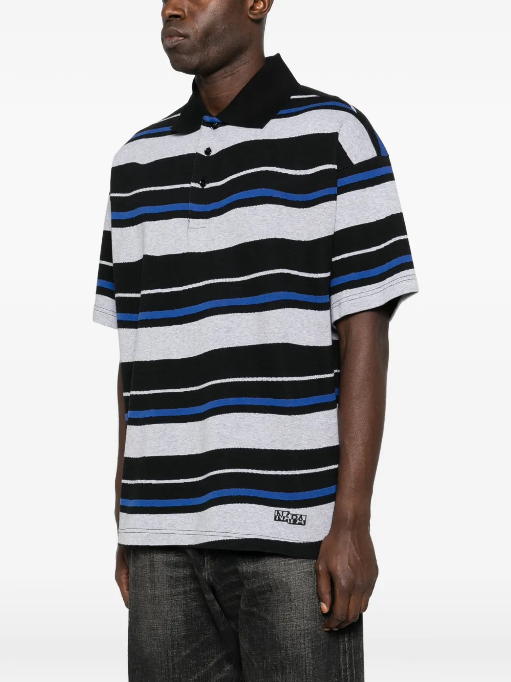 Napapijri Gestreept poloshirt Zwart