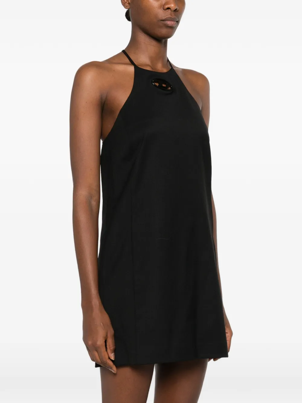Diesel D-Elma mini-jurk met uitgesneden logo Zwart