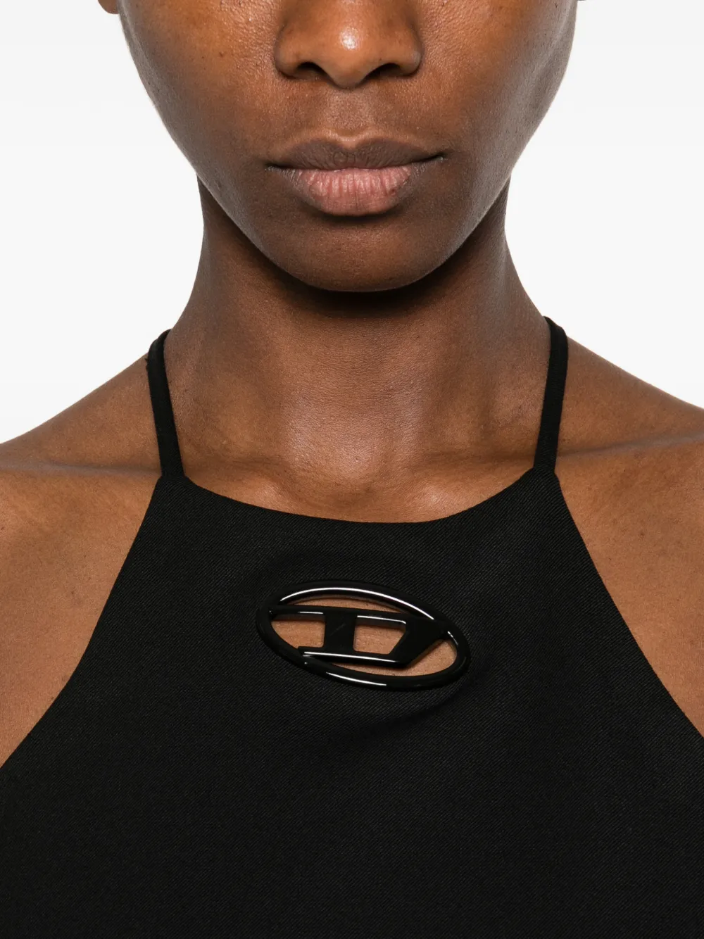 Diesel D-Elma mini-jurk met uitgesneden logo Zwart