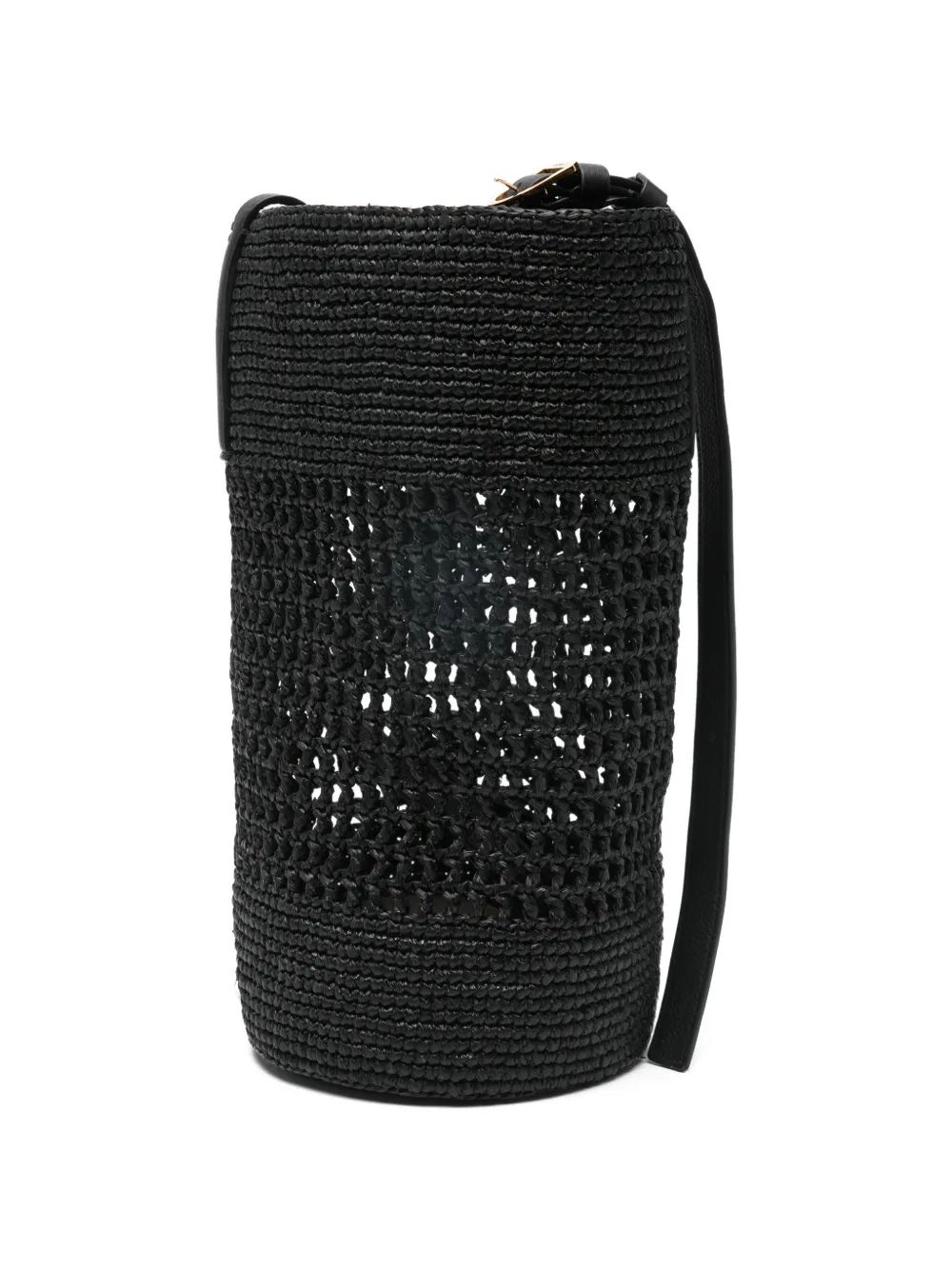 KHAITE Kleine Billie geweven bucket-tas Zwart