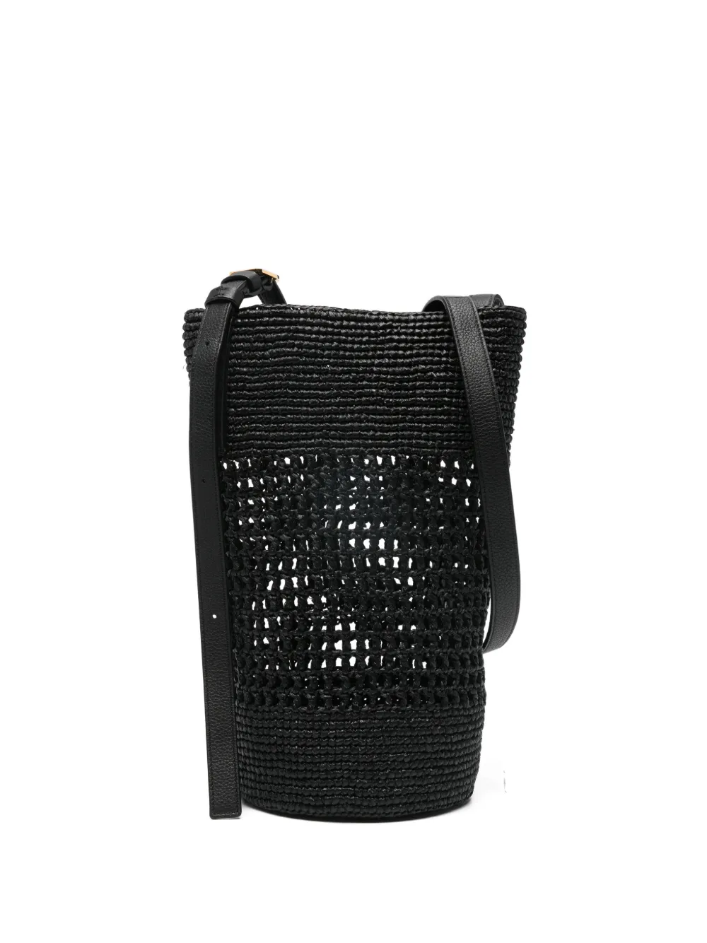 KHAITE small Billie woven shoulder bucket bag - Nero