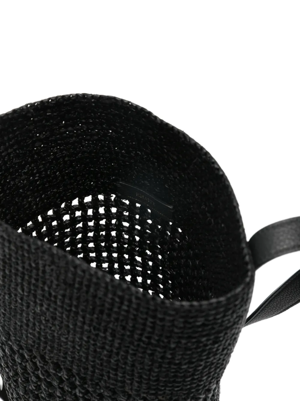 KHAITE Kleine Billie geweven bucket-tas Zwart