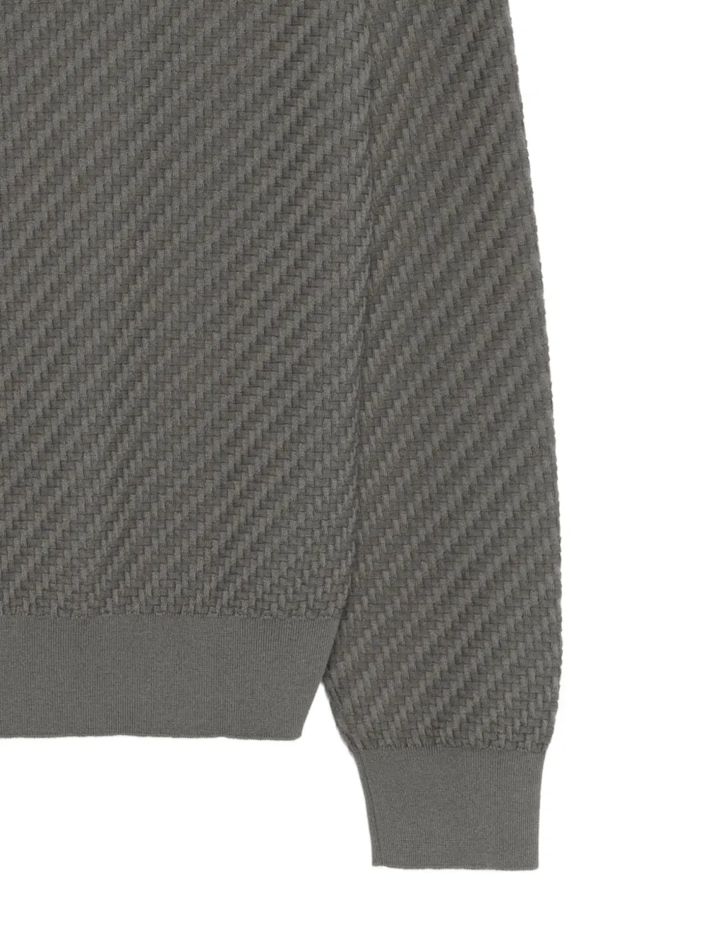  Brioni Half-zip Sweater - Grey 