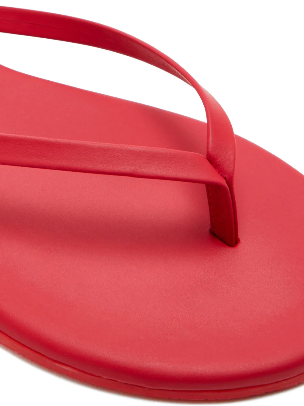 Tkees Solids leren teenslippers Rood