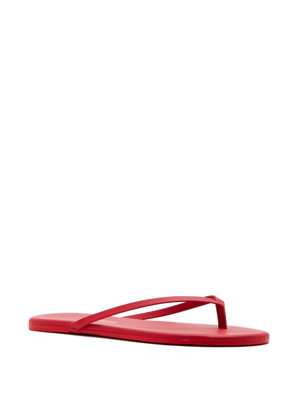 Tkees Solids leren teenslippers Rood