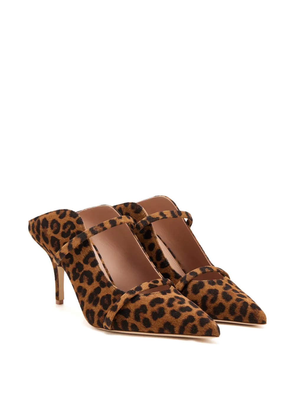 Malone Souliers leopard strap mules Bruin